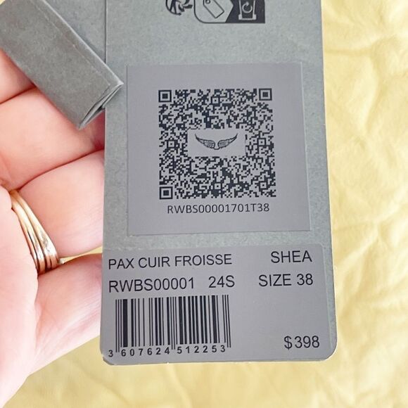 ZADIG & VOLTAIRE Pax crinkled leather shorts  NWT. 38 - Picture 8 of 10